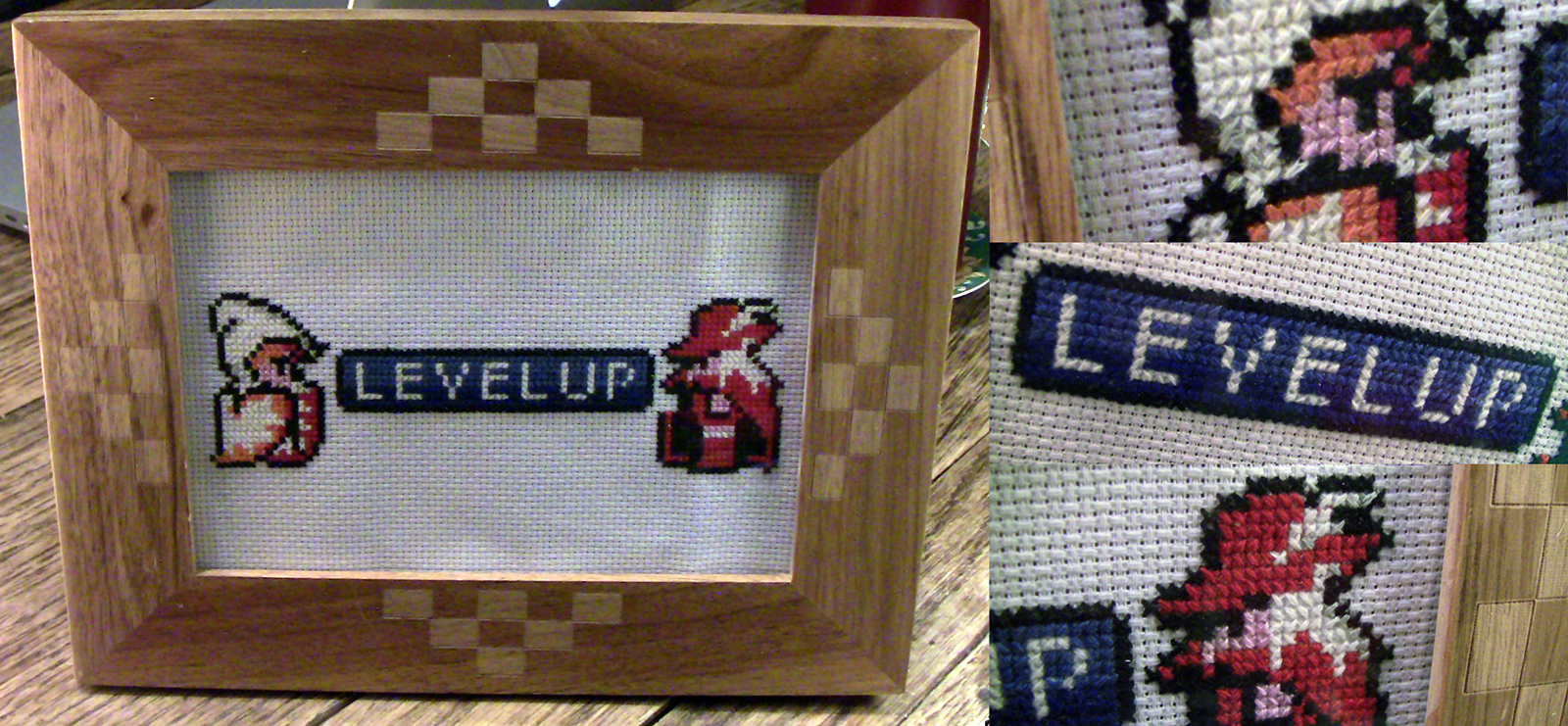 'Level Up' Final Fantasy Inspired Cross-Stitch