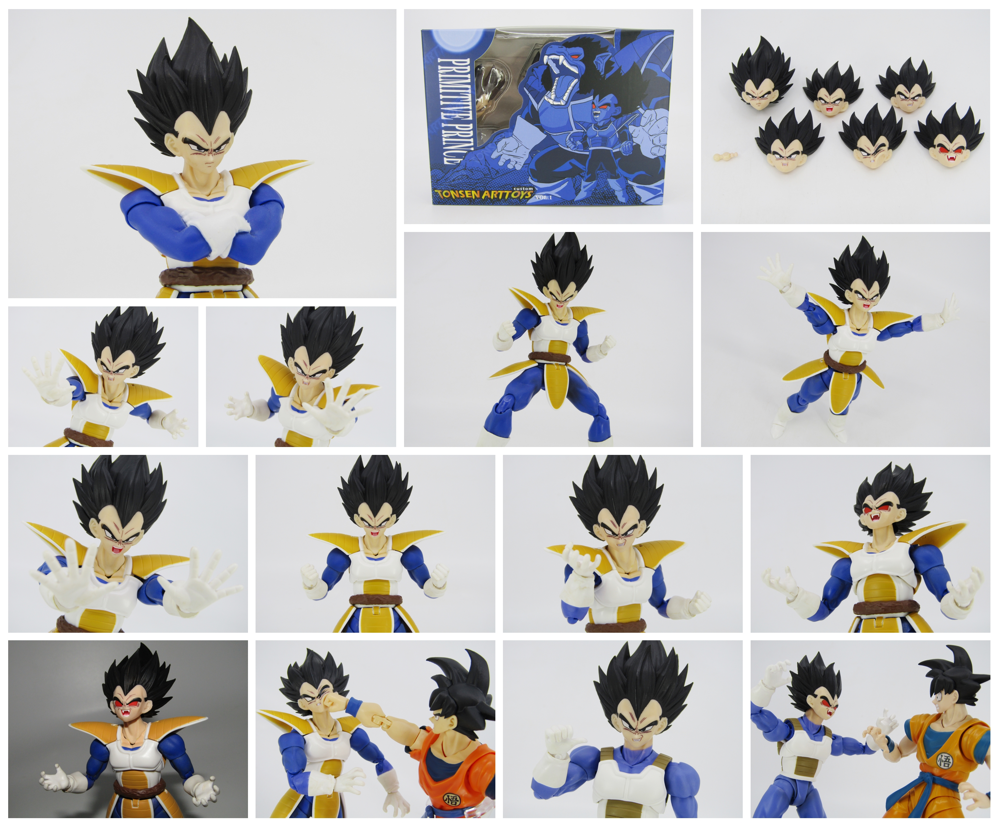 Official SSj2 Goku x Tonsen Arttoys Majin Vegeta The Vegeta head does
