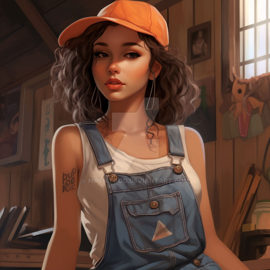 Girl in Overalls by HipFireGod on DeviantArt