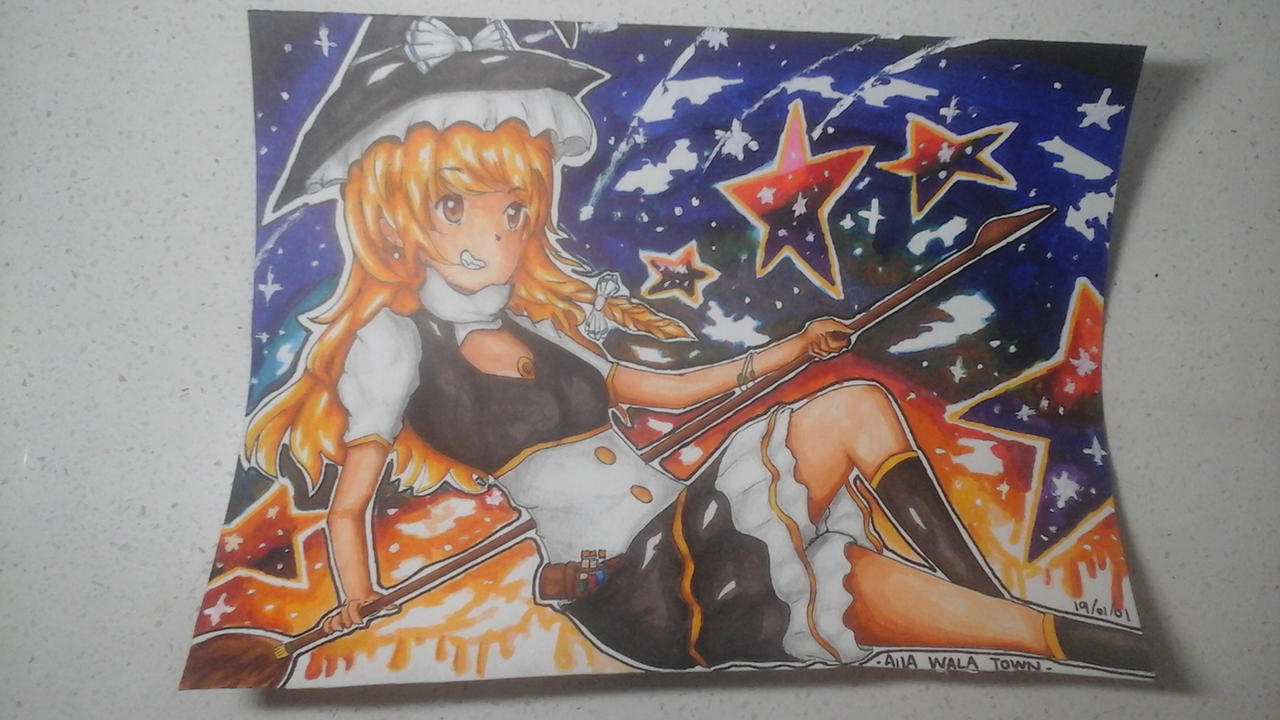 Marisa in a starry night