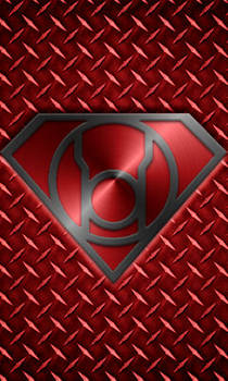 Metalic Red Lantern Superman phone ID