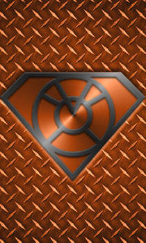 Metalic Orange Lantern Superman phone ID