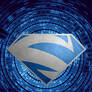 Swirling Superman Blue background