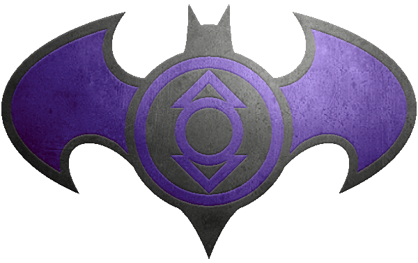 Batman Indigo Lantern Metalic Logo