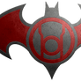 Batman Red Lantern Metalic Logo