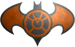 Batman Orange Lantern Metalic Logo