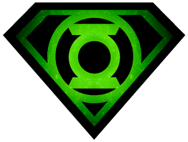 Superman Glowing Green Lantern Shield