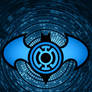 Swirling Blue Lantern Batman Background
