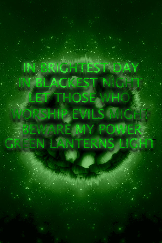 Green Lantern Oath Space Themed background