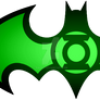 Glowing Green Lantern Batman Logo