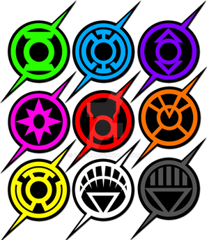 the flash lantern corp logo spectrum