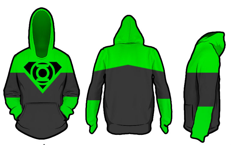 Superman X Green Lantern Hoodie test 1