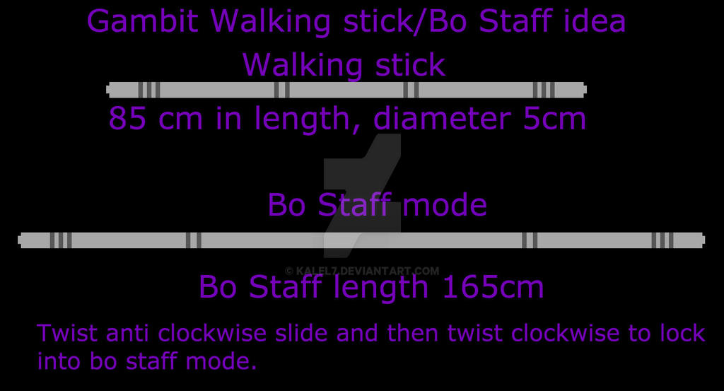 Gambit Walking Stick bo staff idea by KalEl7 on DeviantArt