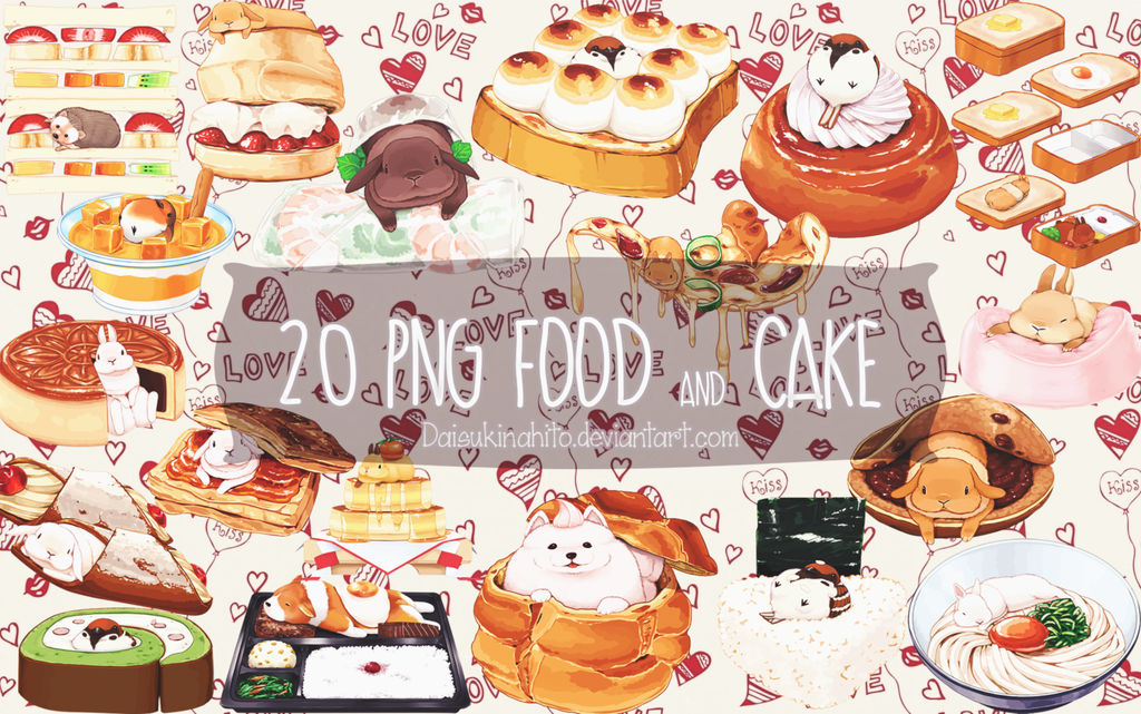 [ PACK ] 20 PNG Food and Cake