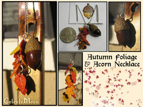 Acorn and Foliage Necklace