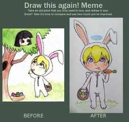 Draw this again - Easter Bunny Fred