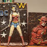 DC comics characters. Sculptures relief 