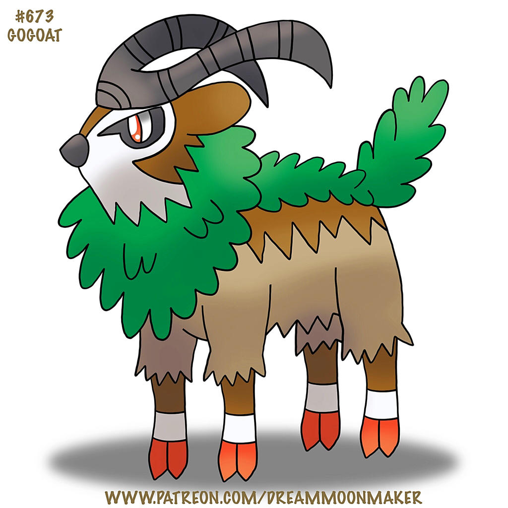 Goated Pokemon National Pokedex #673 Gogoat by DreamMoonMaker on DeviantArt