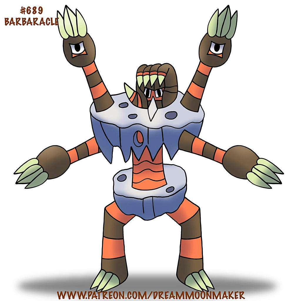 Barbaracle Type National Pokedex #689 Barbaracle by DreamMoonMaker on DeviantArt