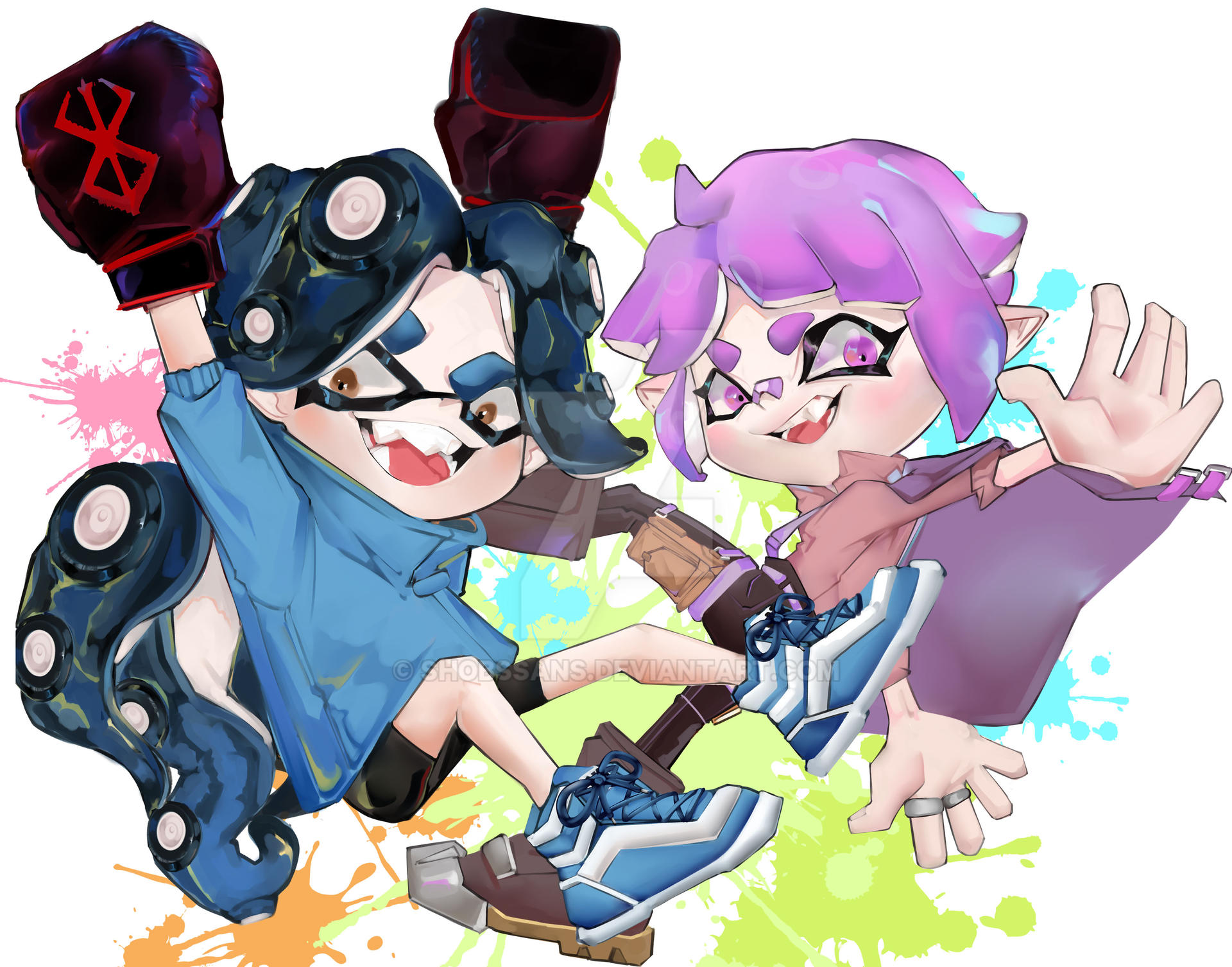 Splatoon Splat Splat! Splatoon Commission by shobssans on DeviantArt