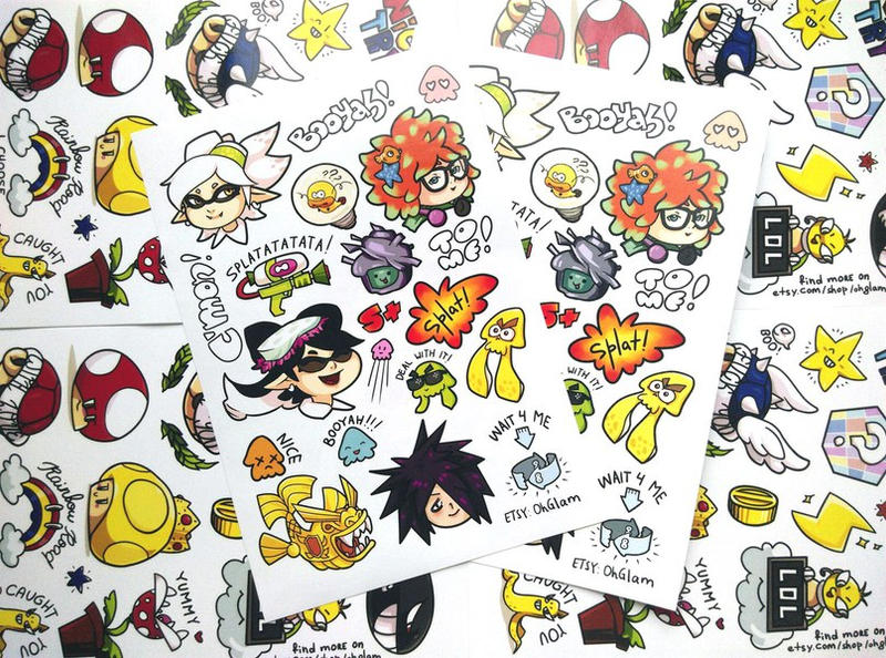Splatoon sticker sheet by GlamForUs on DeviantArt