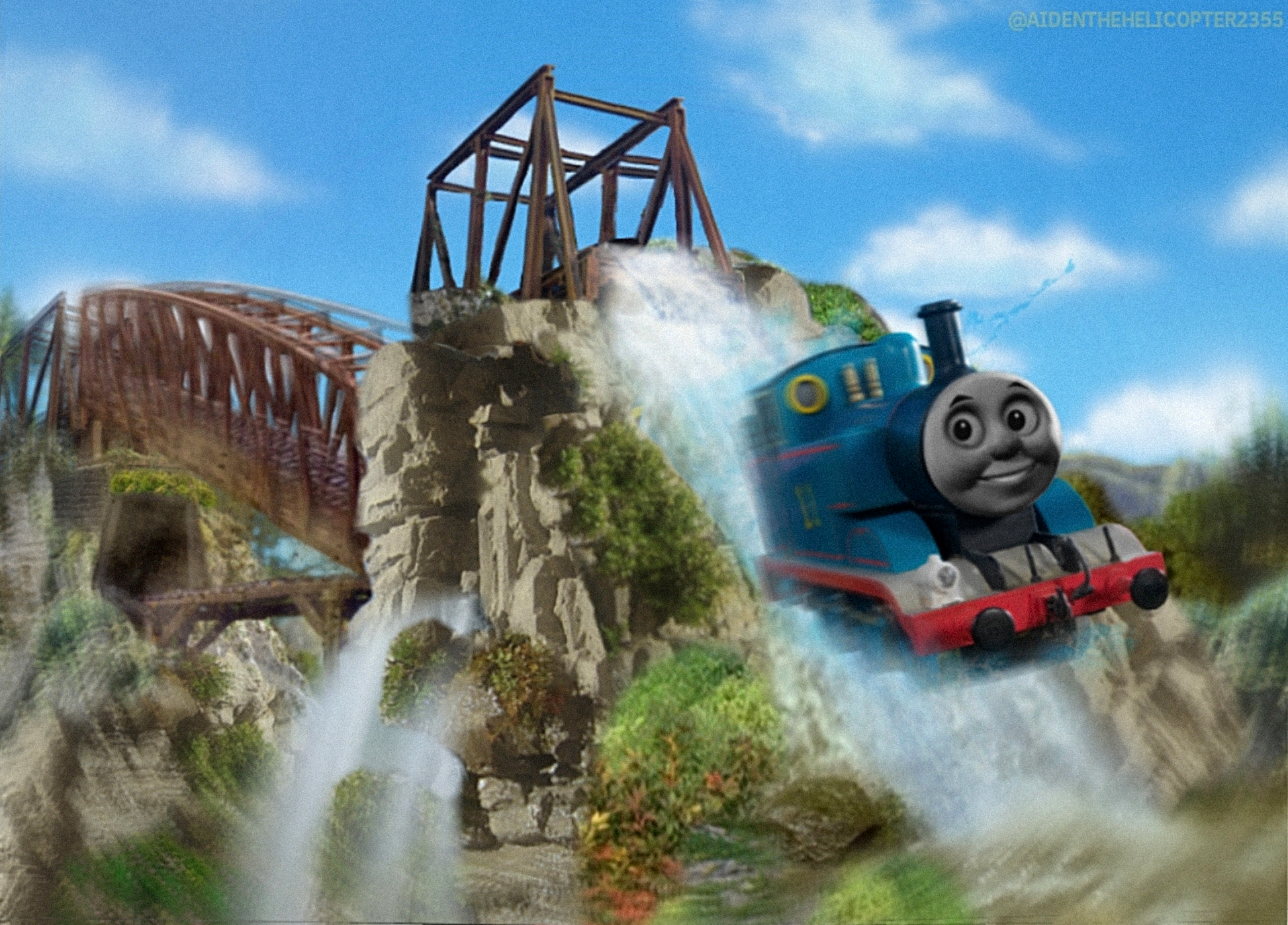 Thomas at Action Canyon by Aidenhelicopter2355 on DeviantArt