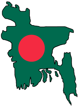 BanglaDesh Flag map