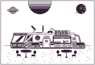 1-Bit Artsyle Space Foodtruck by AstroCatto