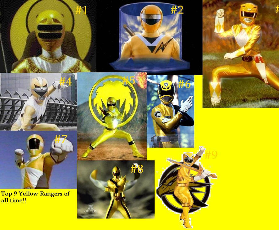 Top 9 Yellow Rangers of all time by StarChandaline87 on DeviantArt