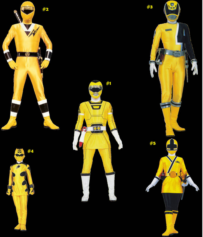Top 5 Yellow Power Rangers by StarChandaline87 on DeviantArt