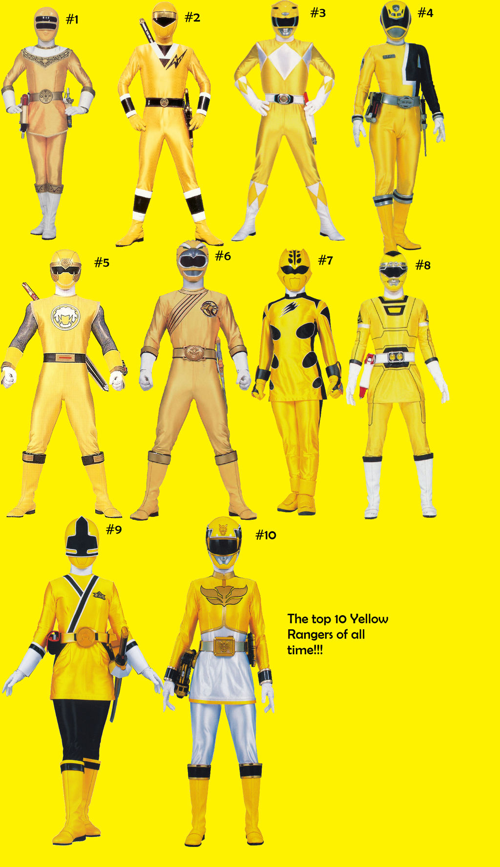 The Top 10 Yellow Rangers at Carmen Pink blog
