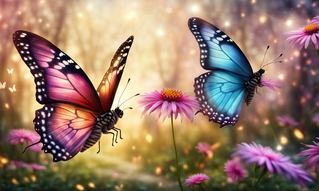 Butterflies Flying to an Enchanted Paradise