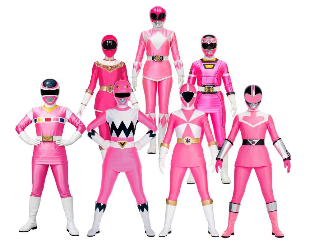 Pink Rangers - MMPR to Time Force by StarChandraline87 on DeviantArt