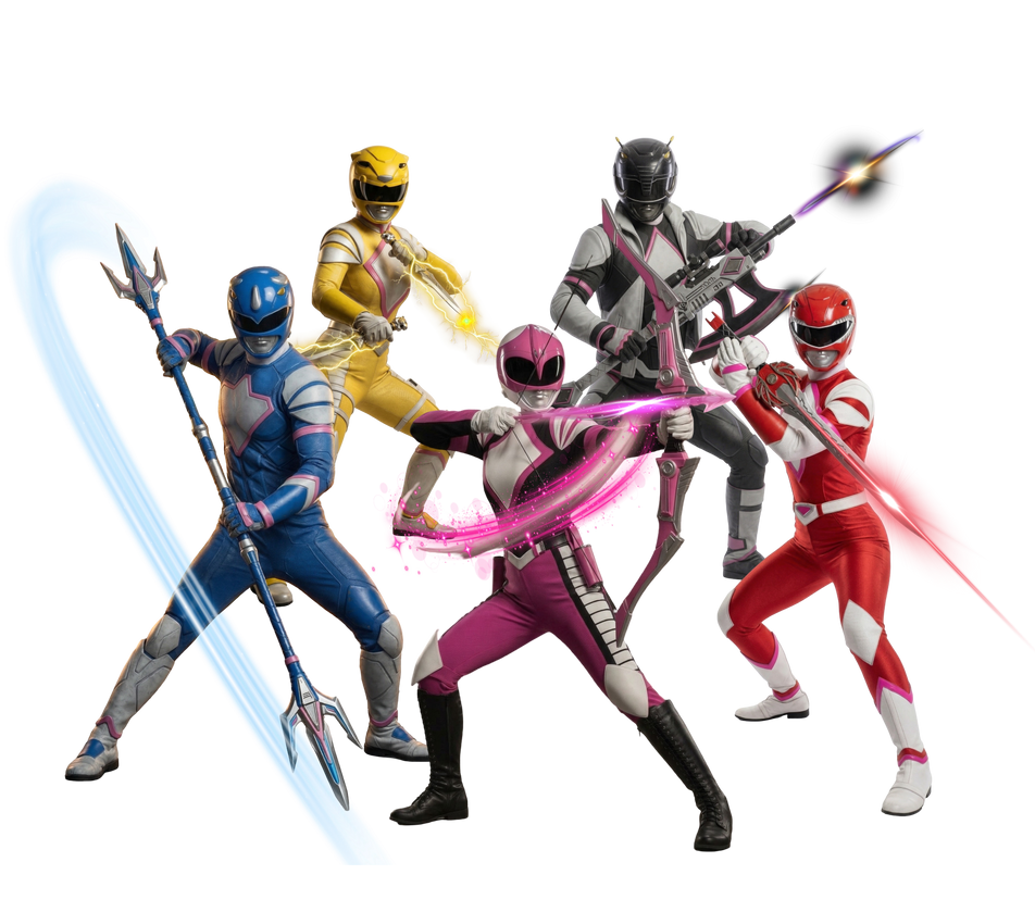 All-New Power Rangers with their Power Weapons by StarChandraline87 on ...