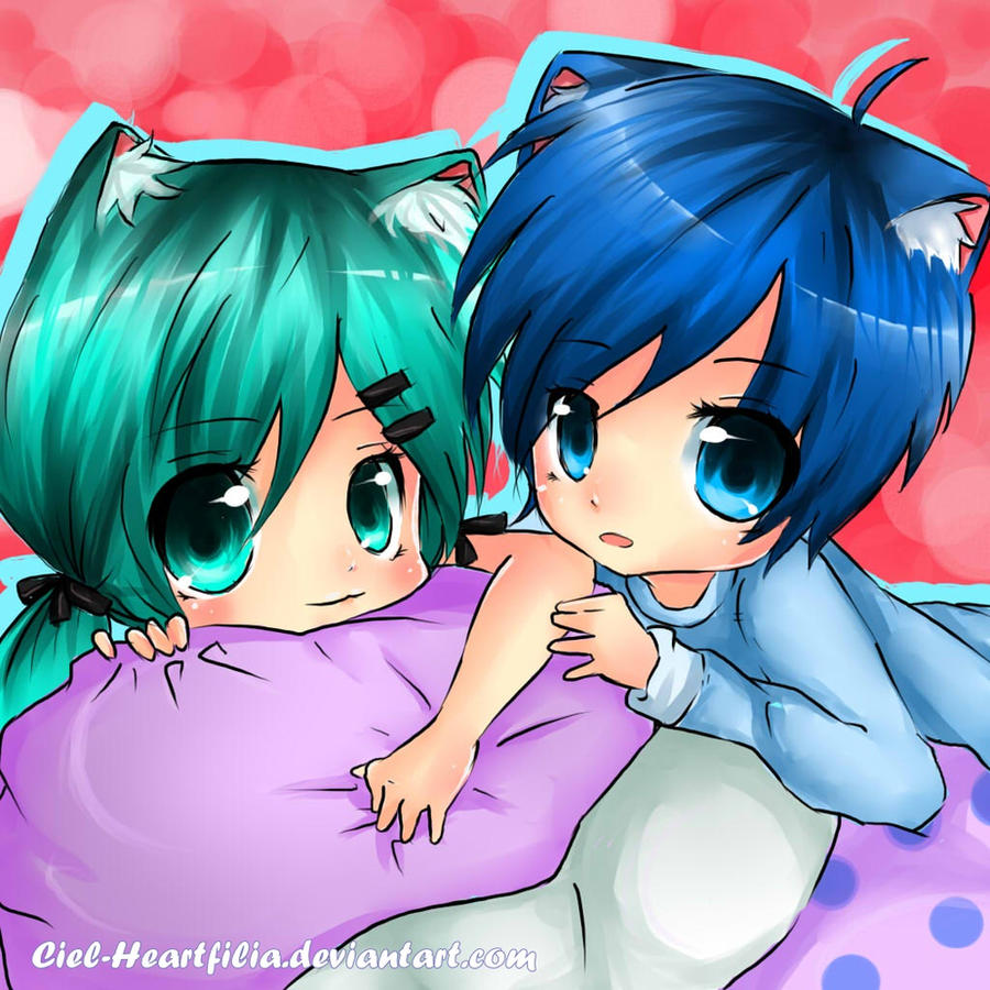 nekomimi : miku x kaito