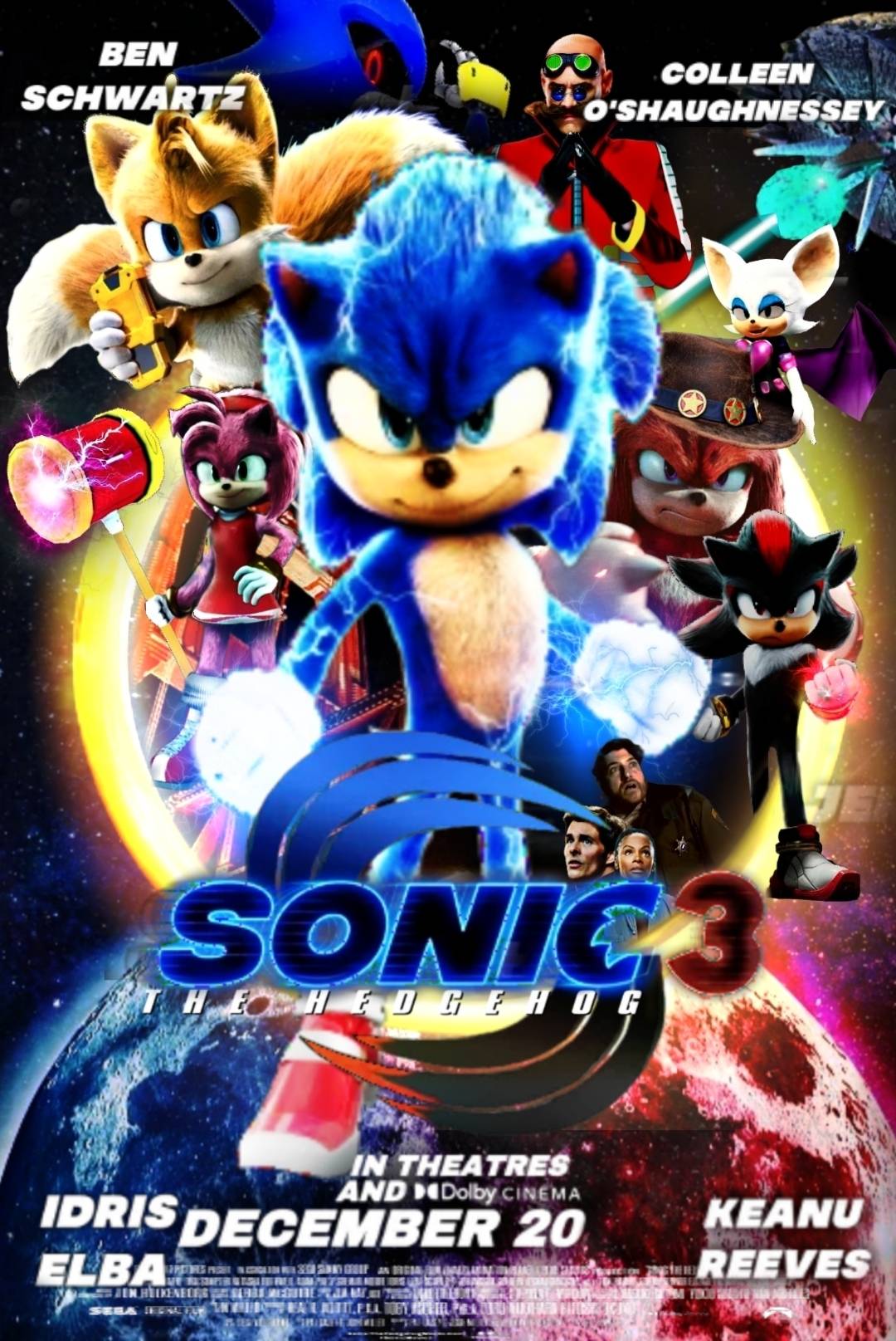 Sonic 3: O Filme pôster feito por mim