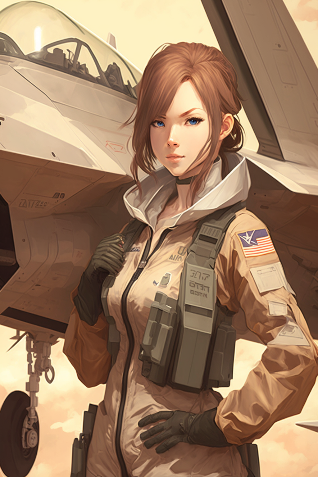 Anime Fighter Pilot Raptor Girl by AbstractIntuitions on DeviantArt