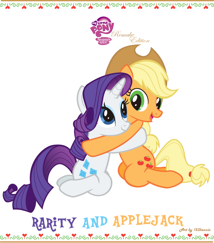 Rarity and Applejack (Remake Edition) by 123kennix on DeviantArt