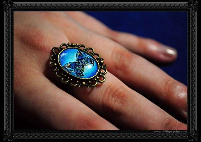 'Blue butterfly' Ring