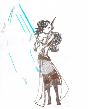 Who gave her a lightsaber.....