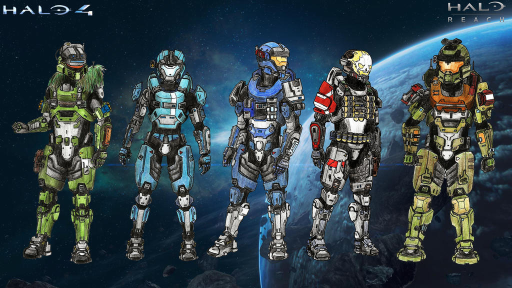 Noble Team in Halo 4 style by Tuftedplanelucy99 on DeviantArt.