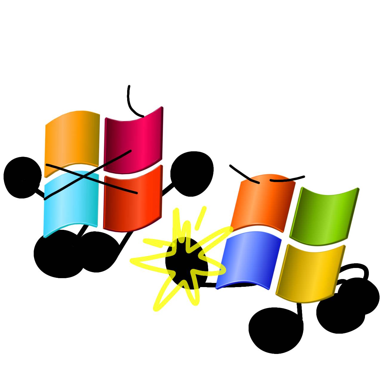 Windows Xp Figure Windows XP kicks Windows BP by Moursan2008DA on DeviantArt