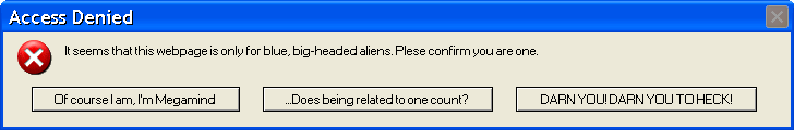 Megamind Access Denied Error Message