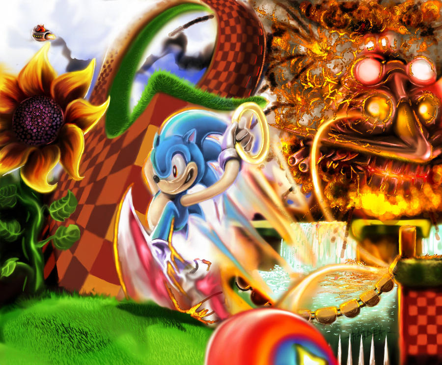Old School Sonic by RaiderP on DeviantArt