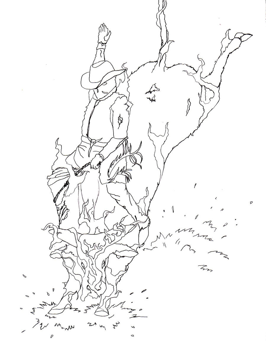 Grumpy Rodeo Horse Rodeo Drawing by GrumpyGorillaGraphic on DeviantArt