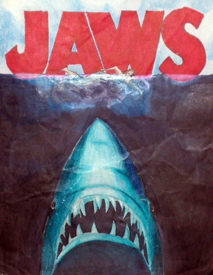 Jaws Poster Hand Drawn by RetroUniverseArt on DeviantArt
