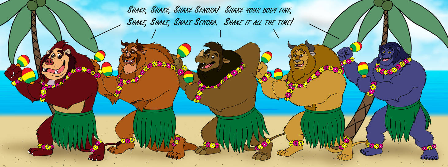 The Beasts - Hula Dancing by RetroUniverseArt on DeviantArt