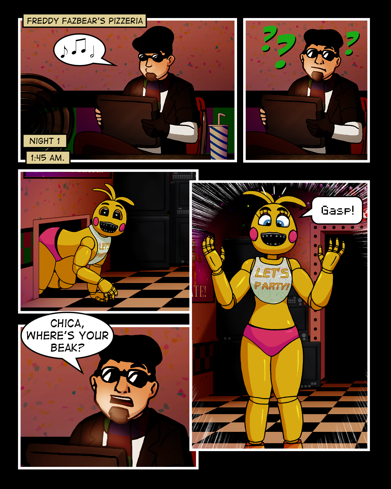 FNAF 2 Comic - Loose Lips Sink Ships (page 1)