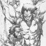 Wolverine Vs. Lobo sketch