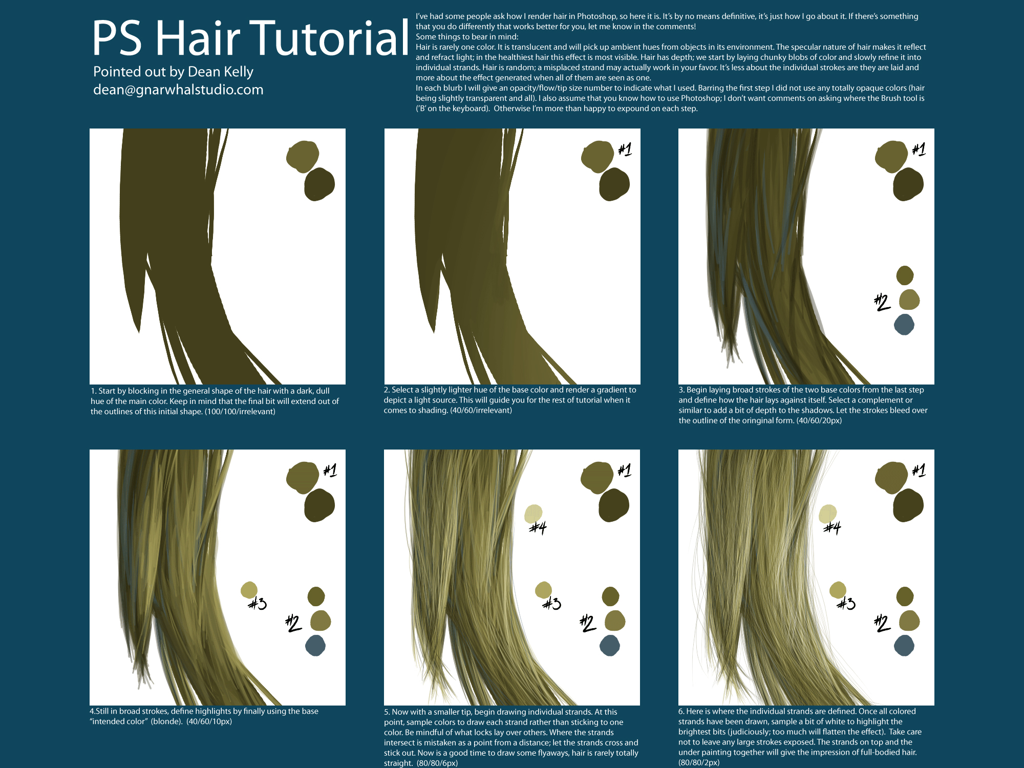 hair drawing tutorial photoshop